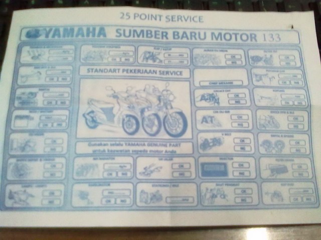 25 point service yamaha